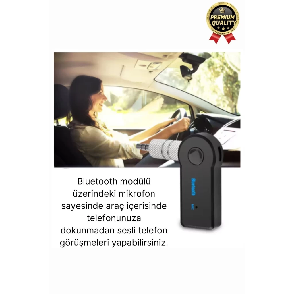 Çok Amaçlı Kablosuz Uyku Modlu 4 Saat Bataryalı Şarjlı Bluetooth Aux Müzik Ses Alıcısı Araç Kiti