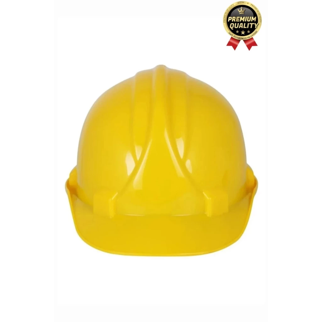 Premium Dayanıklı Konforlu CE Belgeli Ter Bantlı Şantiye İnşaat İş Güvenliği Sarı Emniyet Bareti