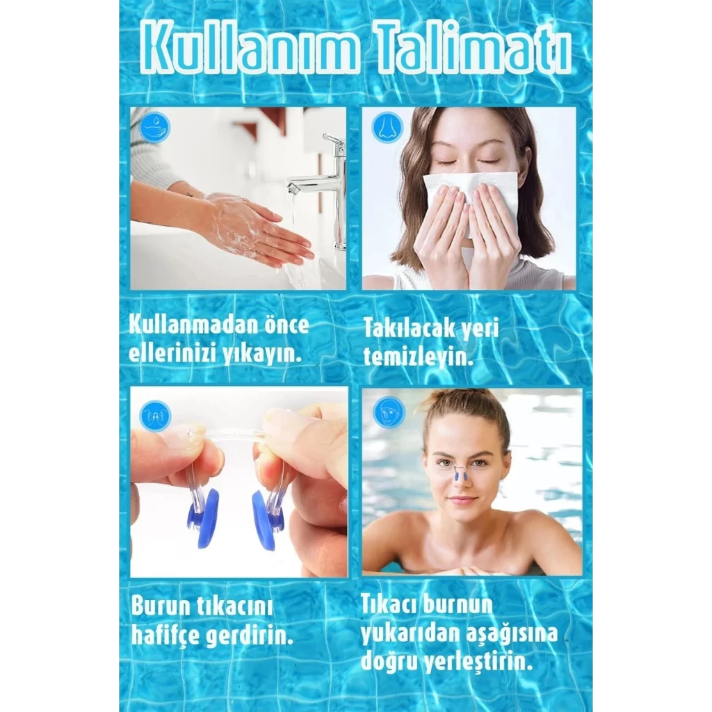 Profesyonel Elastik Silikon Kutulu Yüzme Dalış Uyku için Su Geçirmez Kulak ve Burun Klipsi Tıkacı