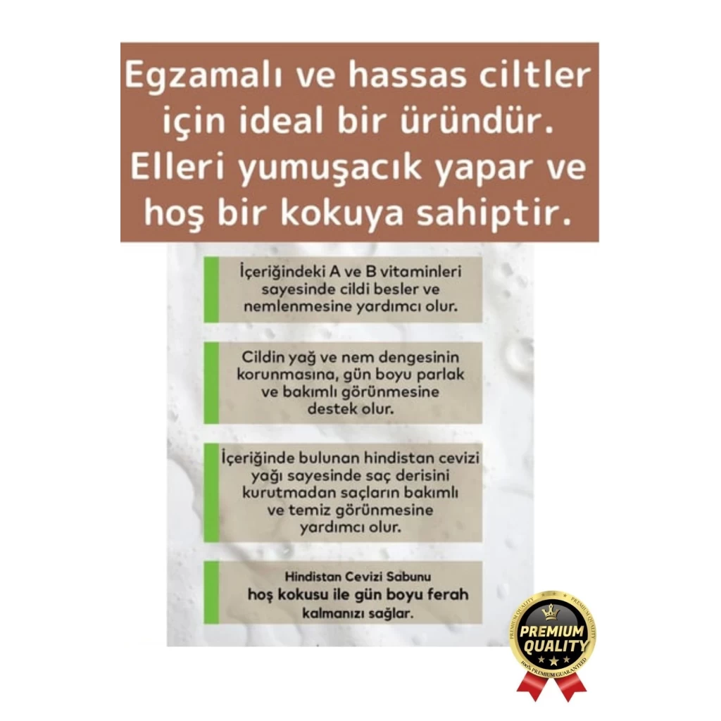 Organik Ferah Koku Cilt Bariyerini Güçlendirir Nemlendirir %100 Doğal Hindistan Cevizi Sabunu 1 Adet
