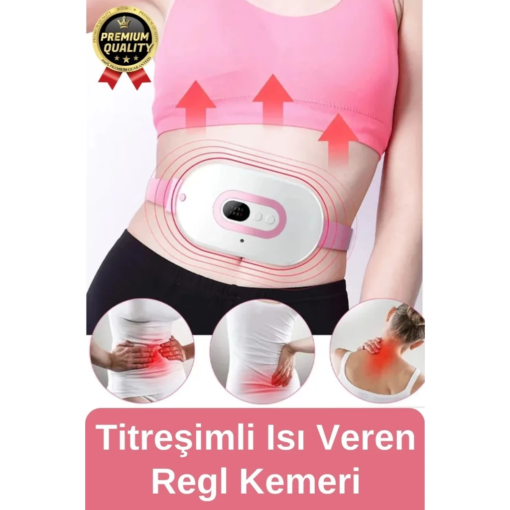 Kadınlar İçin Titreşimli Isı Veren Ağrı Azaltan Sıcak Tutan Dijital Özel Gün Regl Adet Bel Kemeri