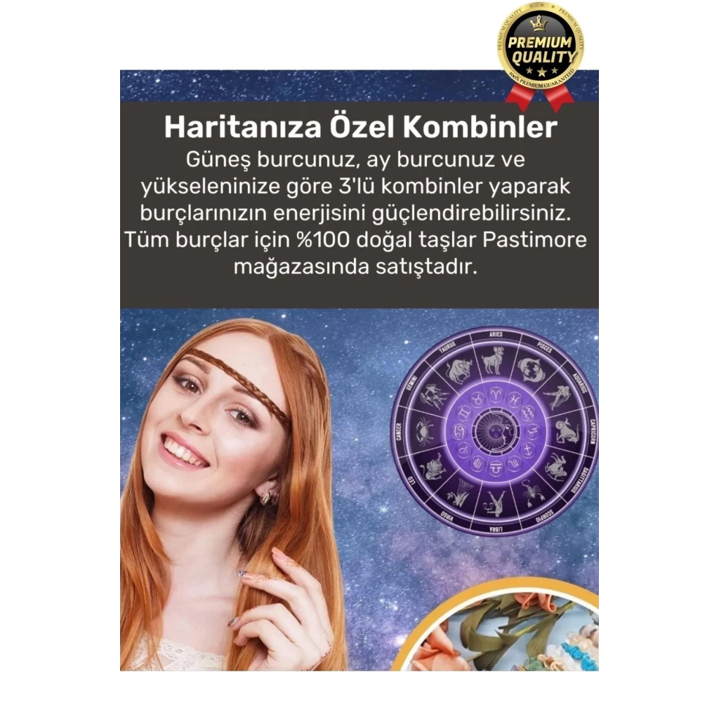 Özel Üretim Enerji Yükselten Esnek İpli Koç Burcu Beyaz Kristal Kuvars Doğal Taş Unisex Bileklik
