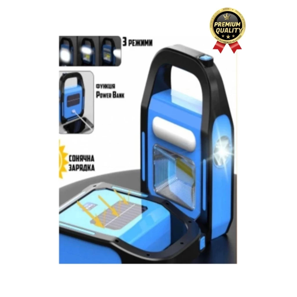 Çok Amaçlı Güneş Enerjili Powerbank USB Şarj Edilebilir Su Geçirmez Solar Işıldak Fener Kamp Lambası