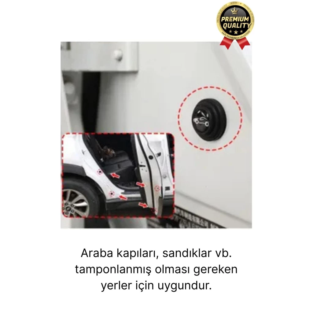 Yüksek Kalite Dayanıklı Çarpma Engelleyici Araba Oto Kapı Sesi Darbe Emici Absorbe Aparatı 10 Adet