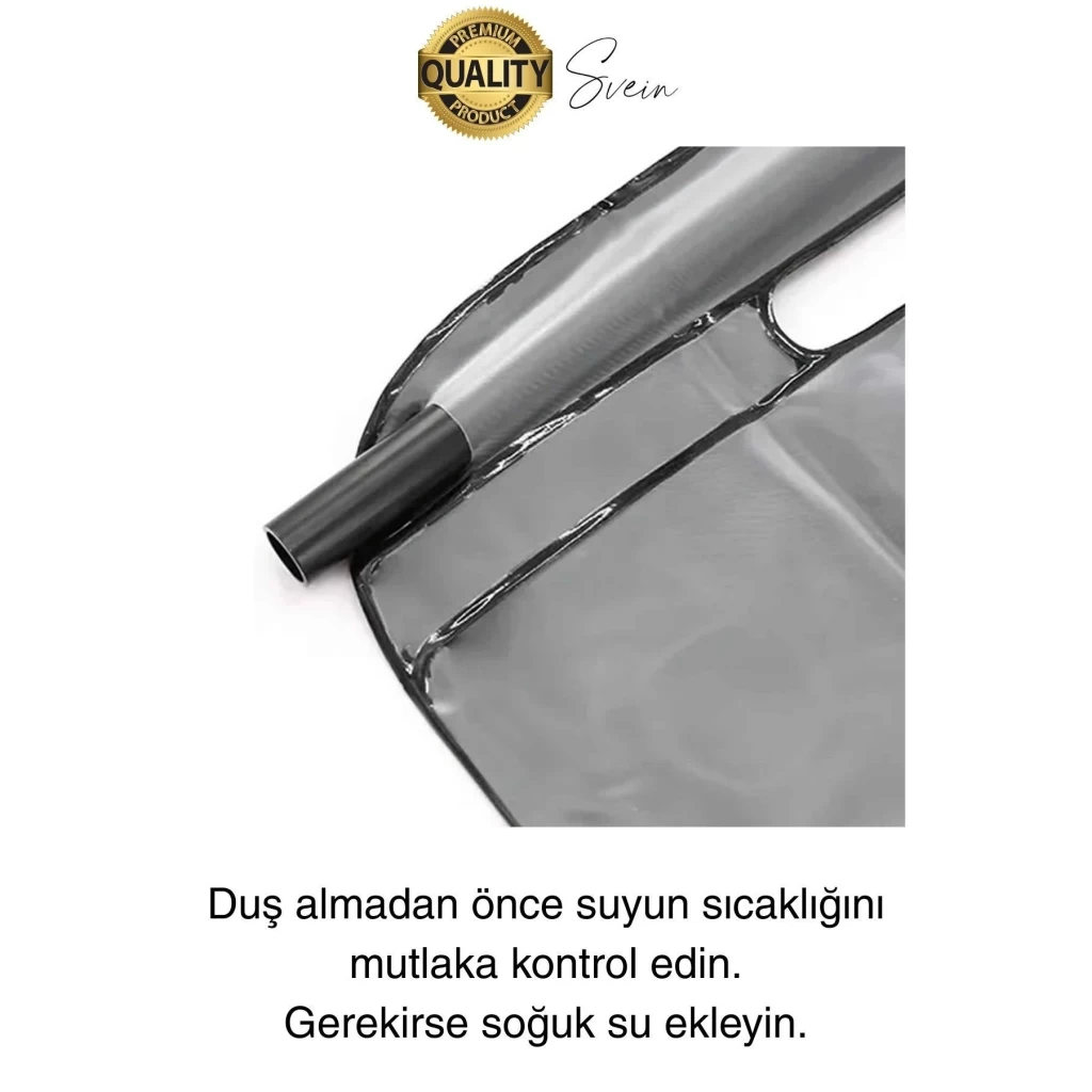 Premium Güneşte Isınabilen Taşınabilir Katlanabilen 20 Lt Kamp Duşu Seti Yıkanma Banyo Hortum Başlık