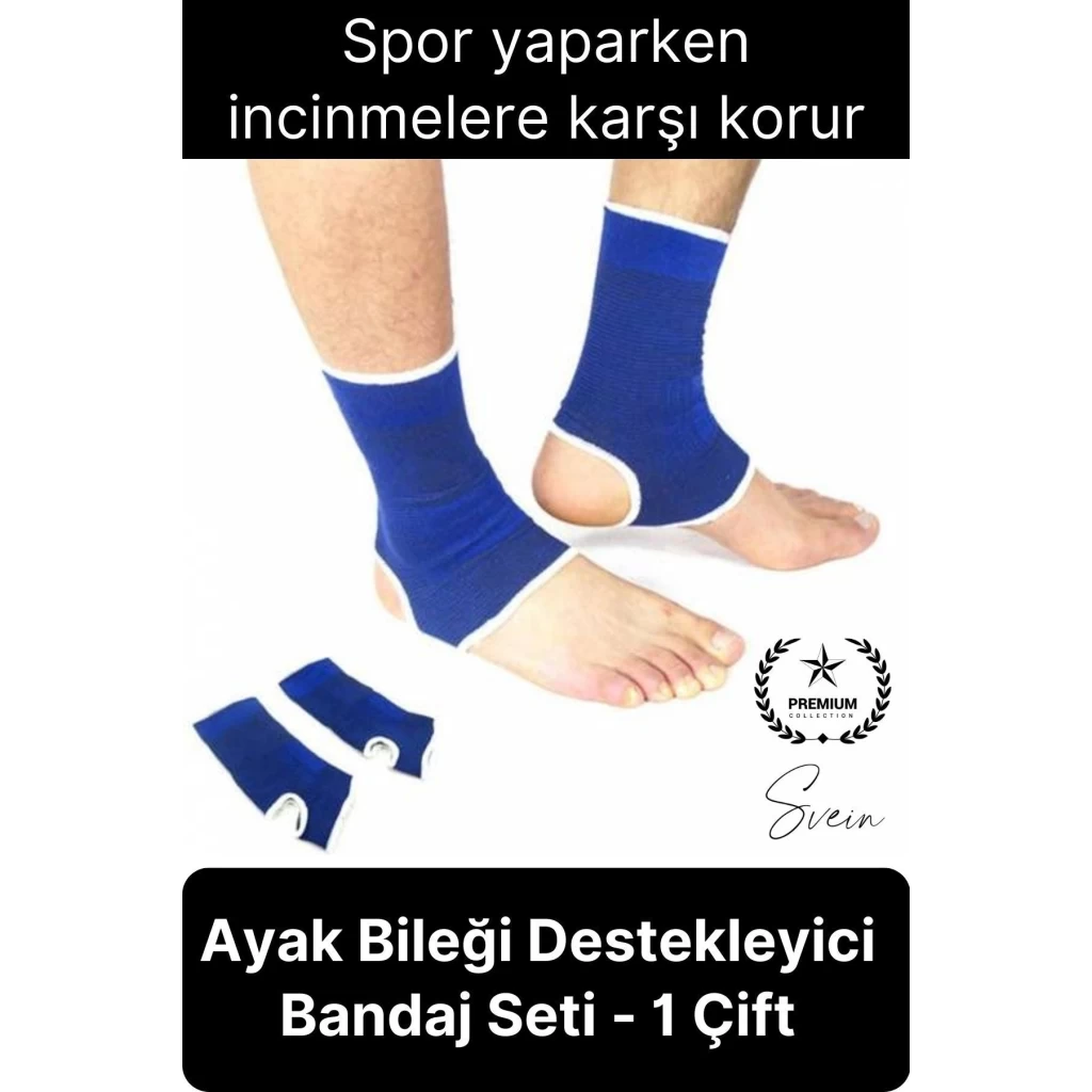 Yüksek Kalite Elastik Ayak Bilek Koruyucu Destek Bandajı Bandı Spor Sıkıştırma Sağ Sol Çift