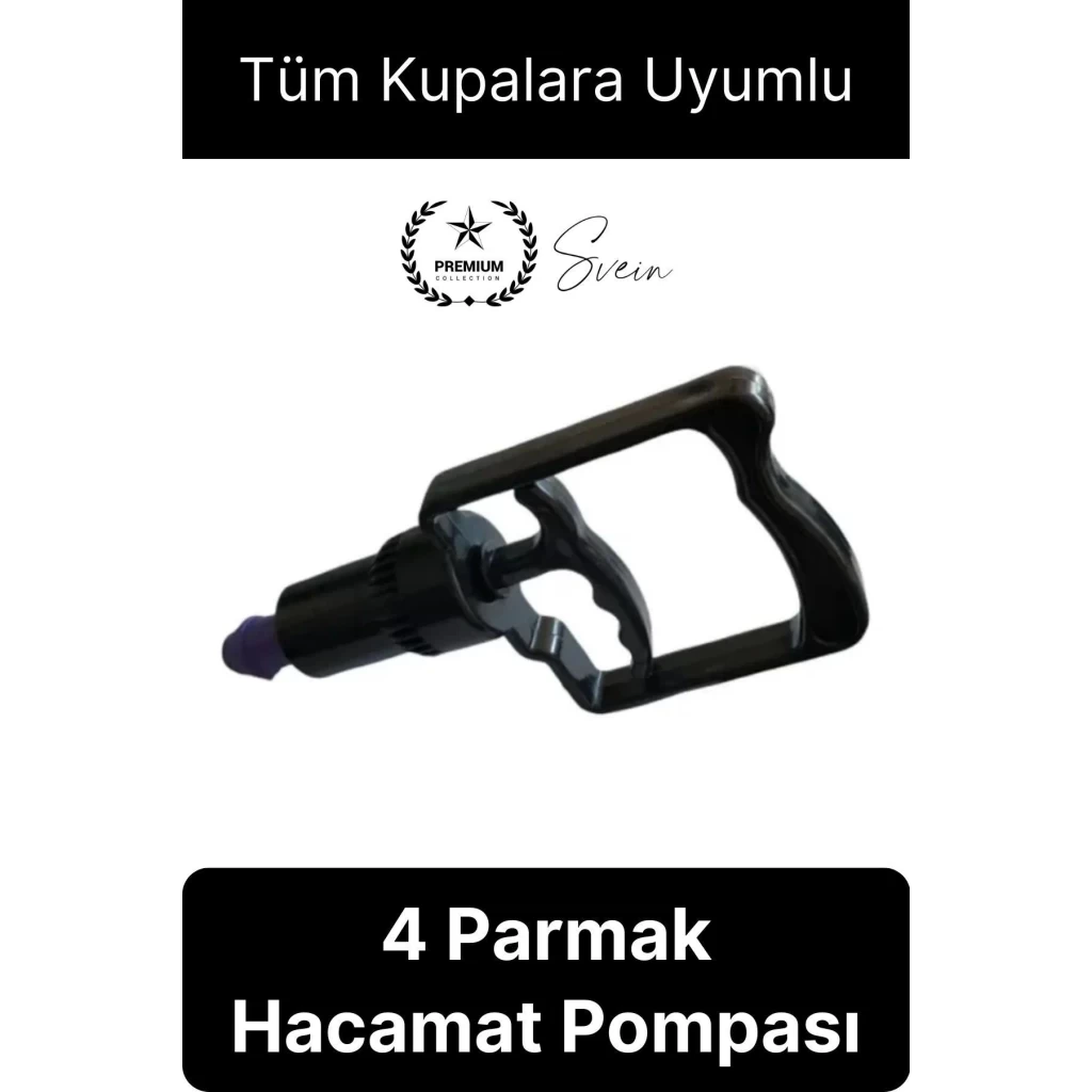 Kolay Kullanım 4 Parmak Hacamat Pompası Tüm Kupalarla Uyumlu Plastik Dayanıklı 1 Adet Kan Dolaşımı