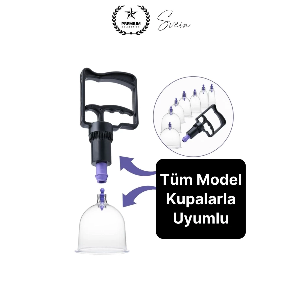 Kolay Kullanım 4 Parmak Hacamat Pompası Tüm Kupalarla Uyumlu Plastik Dayanıklı 1 Adet Kan Dolaşımı