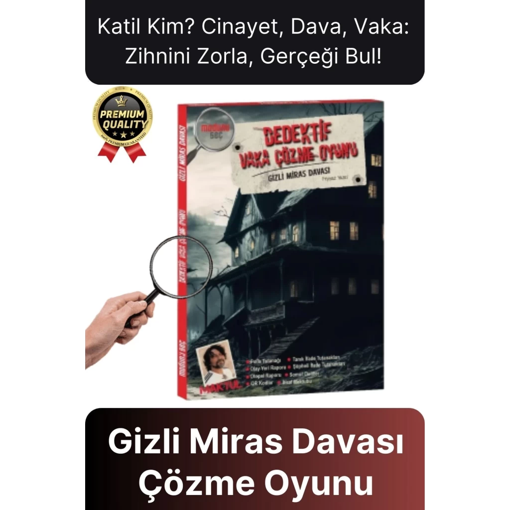 Premium Eğlenceli Kanlı Para Katil Kim Çok Gizli Miras Davası Dedektif Cinayet Vaka Çözme Oyunu