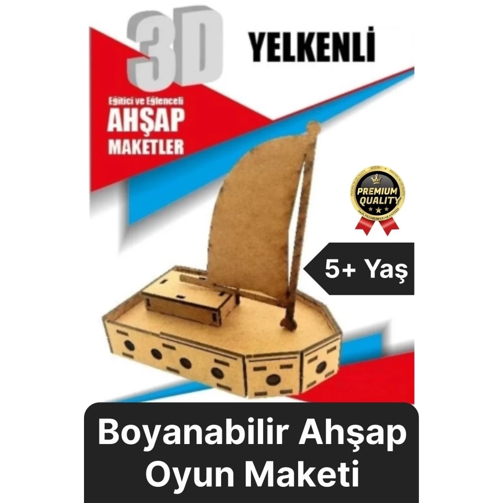 Premium Çocuk Eğitici Öğretici Zeka Geliştirici Boyanabilir 3 Boyutlu Demonte Ahşap Oyun Maketi