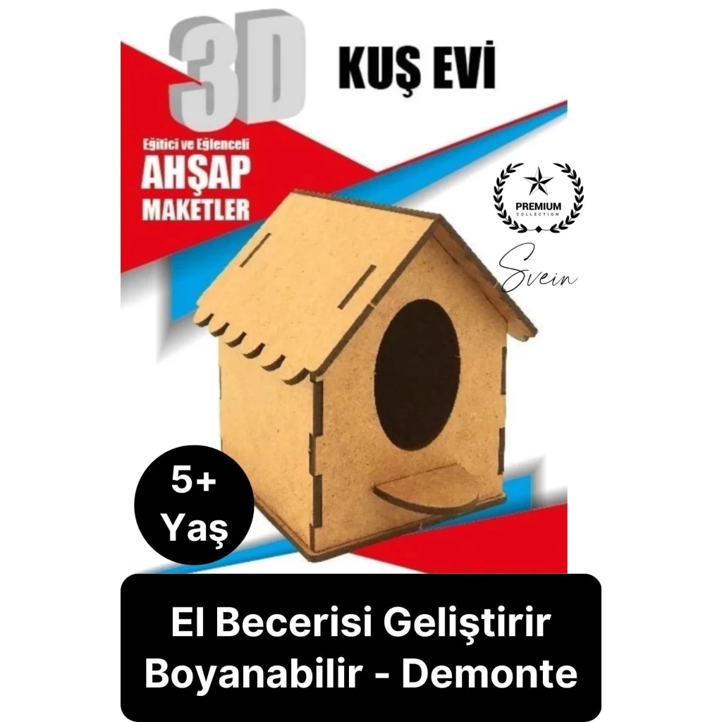 Özel Üretim 3 Boyutlu Minyatür Ham Ahşap Maket Boyanabilir Eğitici Öğretici Motor Beceri Hobi Oyun
