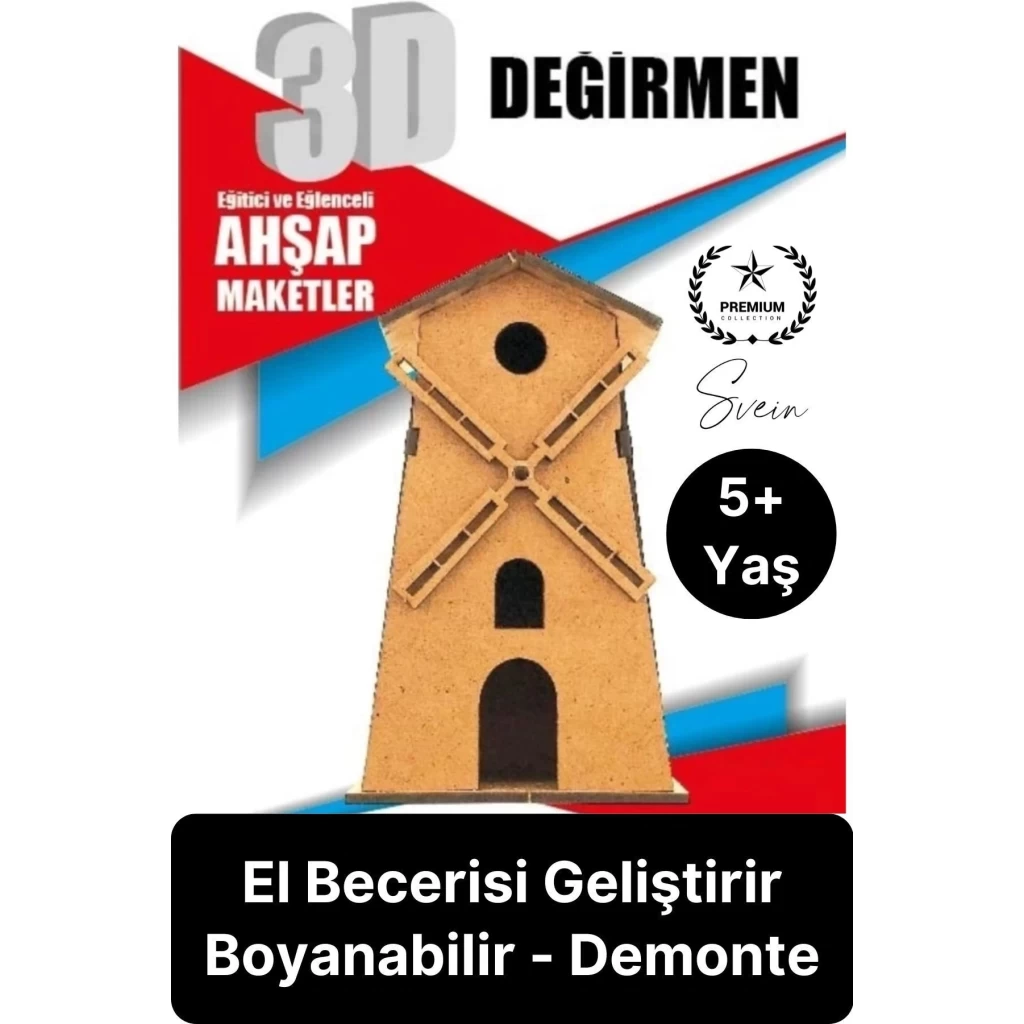 Özel Üretim 3 Boyutlu Minyatür Ham Ahşap Maket Boyanabilir Eğitici Öğretici Motor Beceri Hobi Oyun
