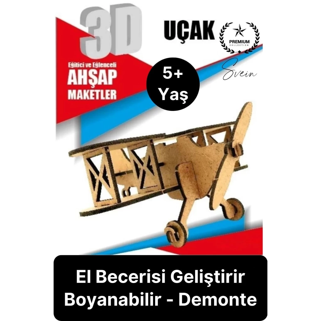 Özel Üretim 3 Boyutlu Minyatür Ham Ahşap Maket Boyanabilir Eğitici Öğretici Motor Beceri Hobi Oyun