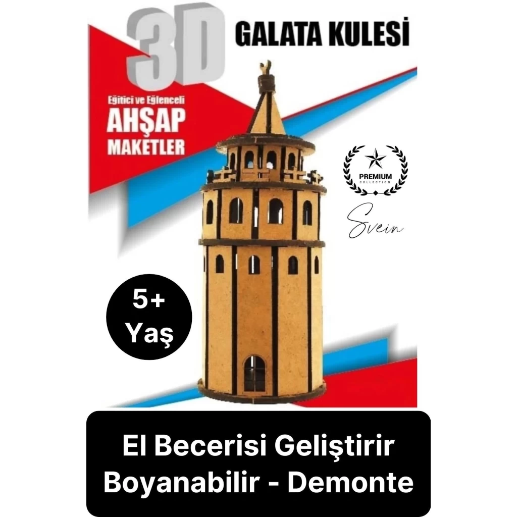Özel Üretim 3 Boyutlu Minyatür Ham Ahşap Maket Boyanabilir Eğitici Öğretici Motor Beceri Hobi Oyun