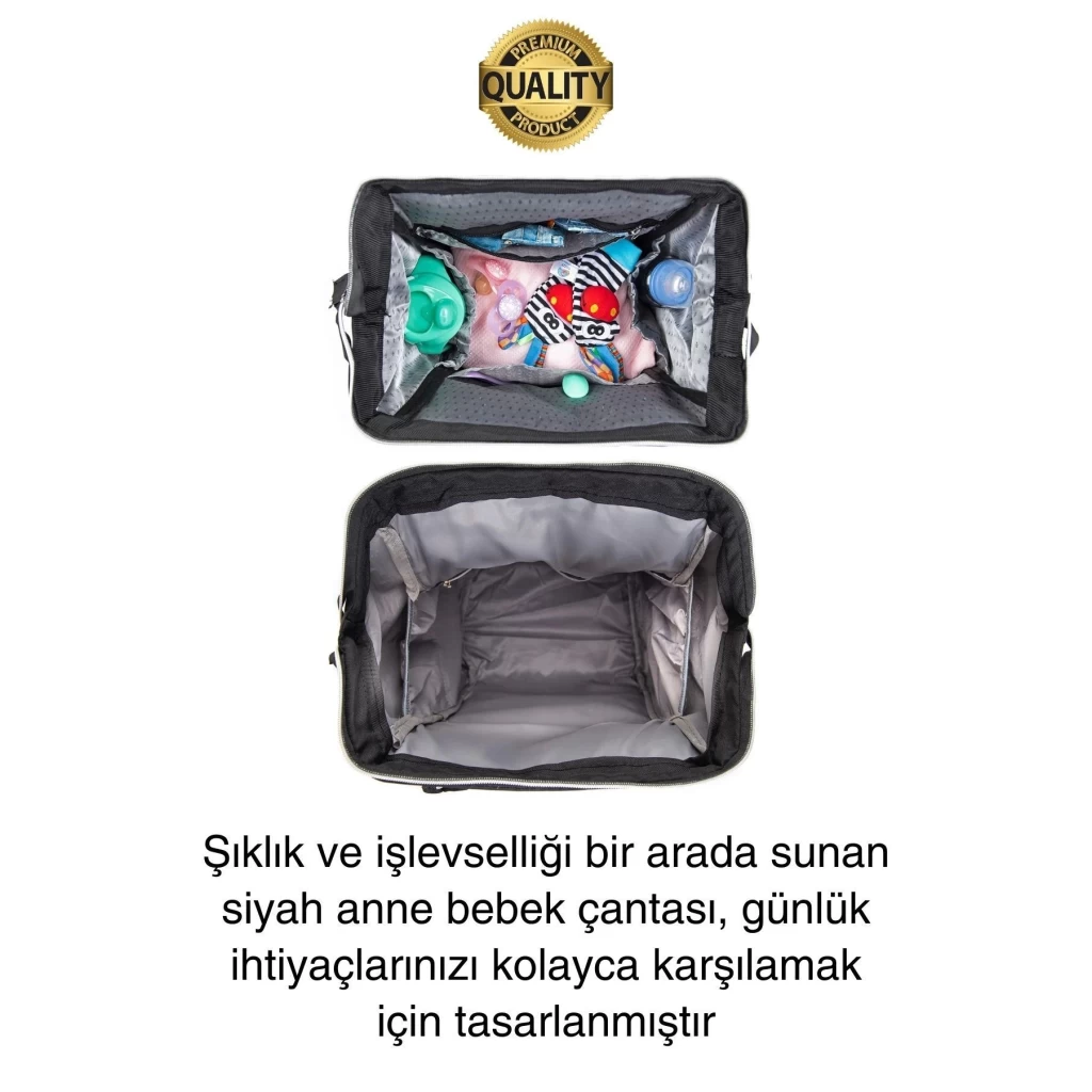 Premium Yeni Sezon Anne Bebek Sırt Çantası Çok Gözlü Termal Biberon Hazneli Askılı Büyük Geniş Rahat