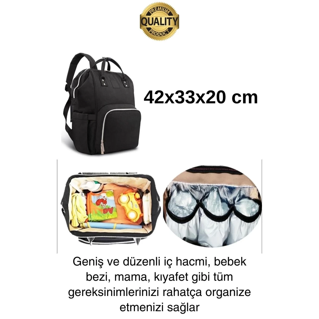 Yeni Sezon Anne Bebek Sırt Çantası Çok Gözlü Termal Biberon Hazneli Askılı Büyük Geniş Rahat