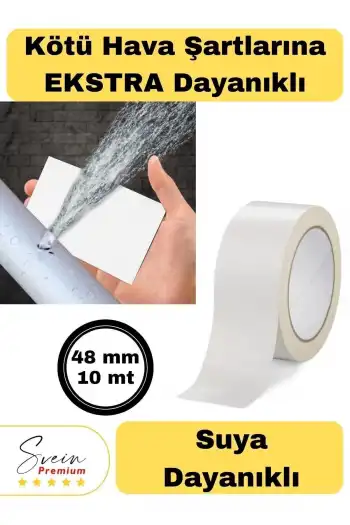 Çok Amaçlı Su Geçirmez Sızdırmaz Dayanıklı Izolasyon Beyaz Tamir Bandı 48 Mm 10 Mt 1 Adet