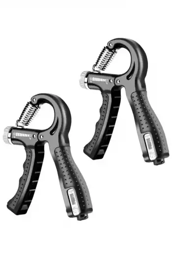 2li Göstergeli Sayaçlı El Yayı Aleti Ayarlanabilir Spor Bilek Kas Kol Güçlendirme Egzersiz Ekranlı