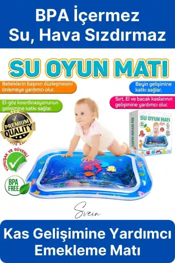 Dayanıklı Sızdırmaz Su Oyun Matı Bebek Aktivite Oyuncağı BPA İçermez Emekleme Zamanı Duyusal Gelişim