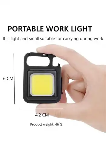 Premium Mini LED Anahtarlık 1000 Lümen El Feneri Usb Şarjlı Taşınabilir Metal Kamp Seyahat İçin