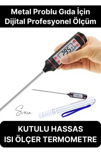 Dijital Gıda Et Tavuk Yemek Pişirme Çubuk Termometre Profesyonel Barbekü Sıcaklık Ölçer Mutfak