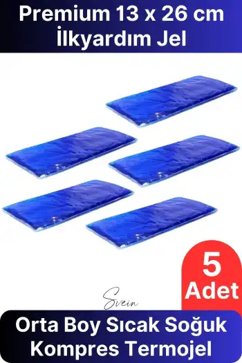 5li Avantaj Orta Boy Soğuk Sıcak Kompres Buz Jel Termojel El Ayak Diz Ağrı Tekrar Kullanılabilir