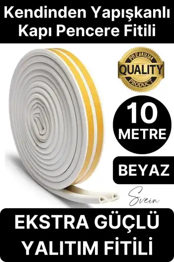 #Fitil Premium Kapı Pencere Soğuk Toz Geçirmez İzolasyon Fitili Kendinden Yapışkanlı Isı Yalıtım 2x5=10 mt
