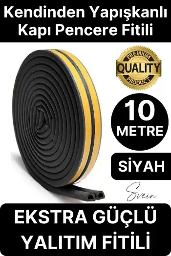 #Fitil Premium Kapı Pencere Soğuk Toz Geçirmez İzolasyon Fitili Kendinden Yapışkanlı Isı Yalıtım 2x5=10 mt