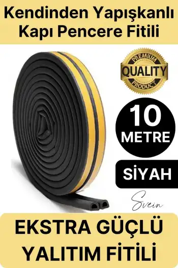 #Fitil Premium Kapı Pencere Soğuk Toz Sızdırmaz İzolasyon Fitili Kendinden Yapışkanlı Isı Yalıtım 2x5=10 mt