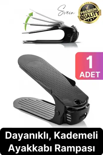 Ayakkabı Rampası İstifleyici Dolap İçi Depolama Organizer Koruyucu Katlı Düzenleyici Ayarlanabilir