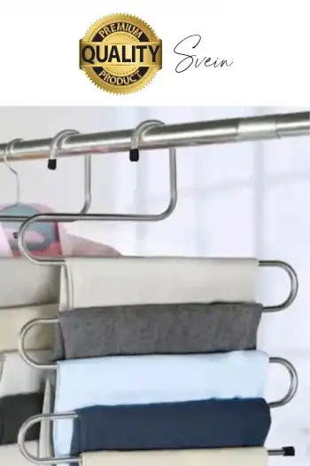 1 Adet Metal Dolap İçi Krom Pantolon Pantolon Akıllı Askılık 5li Taşır Çoklu Katlı Kırışma Karşıtı