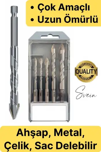 #MatkapUcu Elmas Premium Ahşap Metal Sac Demir Çelik Delebilen Çok Amaçlı Matkap Ucu Seti 5 Parça Kırılmaz