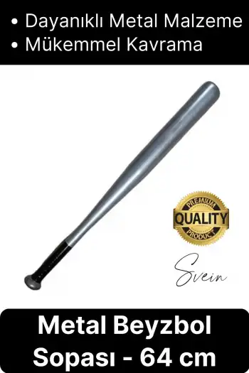 Özel Üretim %100 Metal Alaşım Orijinal 25 inç 64cm Metal Beyzbol Sopası Mükemmel Kavrayış Kırılmaz