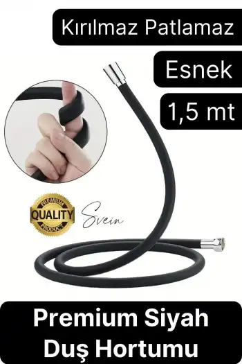 Özel Üretim 1,5 Metre 360 Derece Dönebilen Kıvrılmayan Esnek Yumuşak Silikon Patlamaz Duş Hortumları