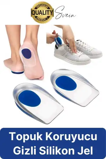 Özel Üretim Kadın Darbe Emici Topuk Silikonu Rahat Konforlu Yumuşak Taban Koruyucu Ped Diken