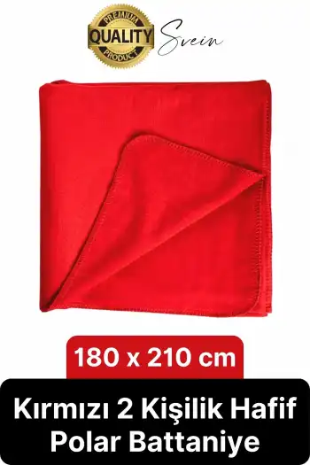 180x210 cm 2 Kişilik Sıcacık Kışlık Polar Yumuşak Rahat Konforlu Kırmızı Renk Hafif TV Battaniyesi