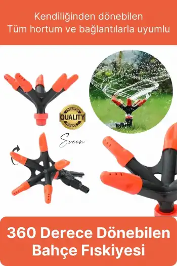 Kendiliğinden Hareketli Dönebilen Çok Yönlü Çim Bahçe Sulama Fıskiye 360 Derece Bakım Aparatı