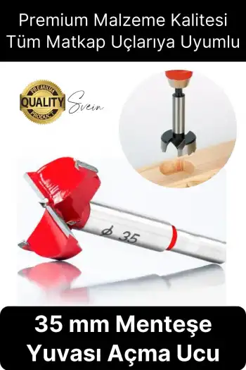 Premium 35 mm Menteşe Yeri Açma Delme Freze Bıçağı Ahşap Matkap Ucu Mutfak Dolabı Kapak Marangoz