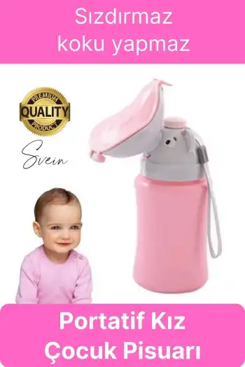 Portatif Kız Çocuk Pisuarı Lazımlık Çiş Eğitimi Taşınabilir Acil Taşınabilir Pembe Sızdırmaz Tuvalet