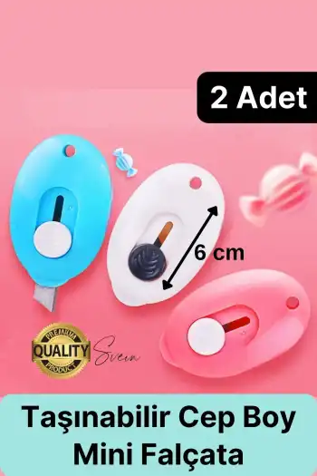 Çok Amaçlı Taşınabilir Cep ve Çanta Mini Falçata Maket Bıçağı Ultra Keskin Anahtarlıklı Çelik