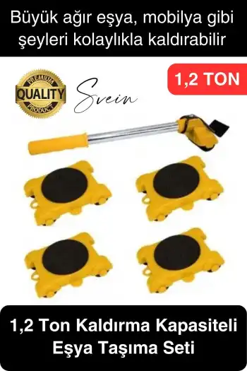 1.2 Ton Premium 1. Sınıf Malzeme Eşya Kaldırma Taşıma Seti Krikosu Kaldıraç Pratik Kolay Yük Taşıma