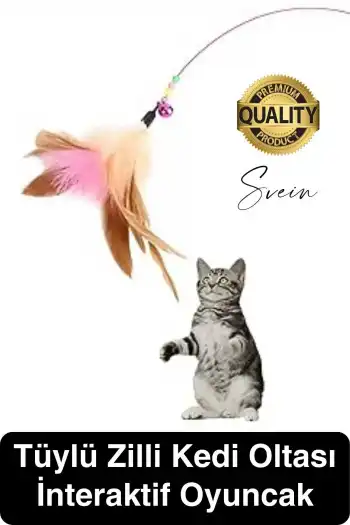 Dayanıklı Teleskopik Zilli Ve Tüylü Kedi Oyuncağı Eğlenceli Ayarlanabilir Peluş İnteraktif Olta
