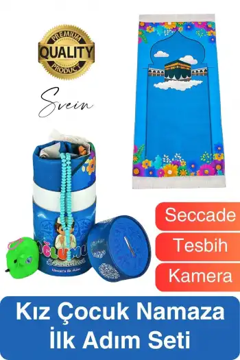 Özel Üretim Erkek Çocuk Namaza İlk Adım Seccade Tesbih Seti Oğlumun Seccadesi Oyun Hazırlık Hediye