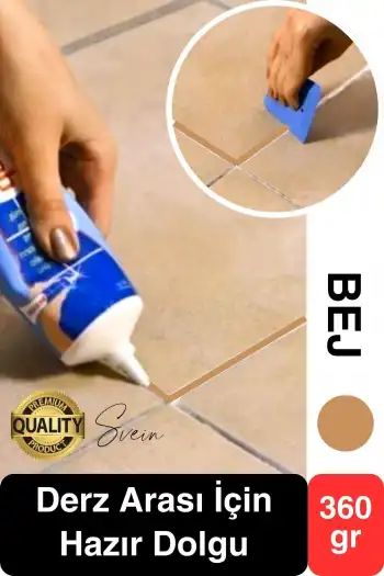 Premium Fayans Arası Bej Hazır Derz Dolgu Gaga Uç Tüp Mermer Mutfak Banyo Zemin Duvar Onarıcı