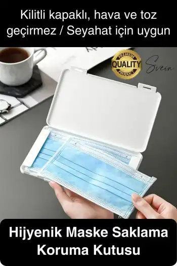 Taşınabilir Çok Amaçlı Maske Saklama Kutusu Plastik Koruyucu Kılıf Mini Hijyenik Toz Geçirmez