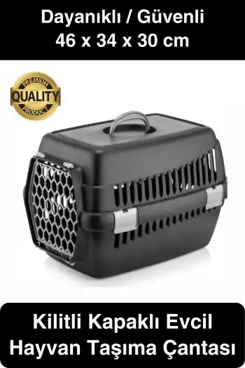 Premium Kilitli Evcil Hayvan Kedi Köpek Taşıma Çantası Hava Alan Yolculuk Seyahat İçin Kafes Kabin