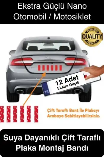 Ekstra Güçlü Suya Dayanıklı Çift Taraflı Otomobil Motosiklet Kamyon Plaka Yapıştırma Montaj Bandı