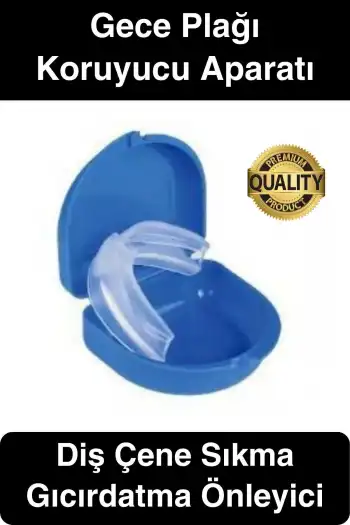 Premium Diş Gıcırdatma Sıkma Önleyici Gece Plağı Koruyucu Termoform Aparatı Dişlik Bruksizm Kutulu