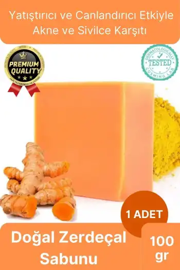 Doğal İçerik Onarıcı Ve Leke Karşıtı El Yüz Saç Vücut Canlandıran Besleyen Zerdeçal Özlü Sabun
