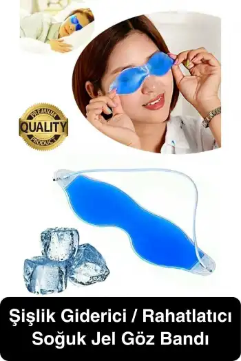 Göz Bandı Buz Jeli Yüz Termojel Maskesi Gözaltı Torbası Şişlik Giderici Soğuk Kompres Rahat Uyku